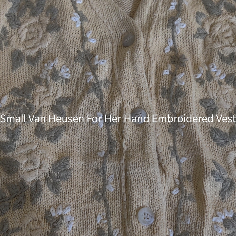 Van Heusen Floral Hand Knitted Vest